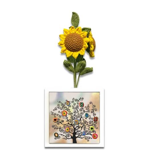 Contenitore-con-ceramica-Tree-girasole-uncinetto